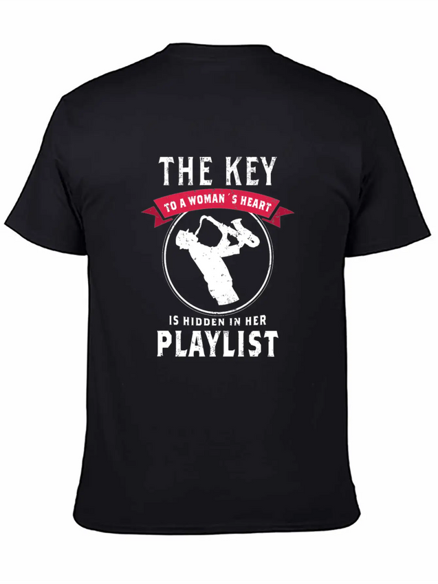 Blues Saxophone Design For Blues Girl Lightweight Cotton T-Shirt – Daily Comfort Graphic Shirt