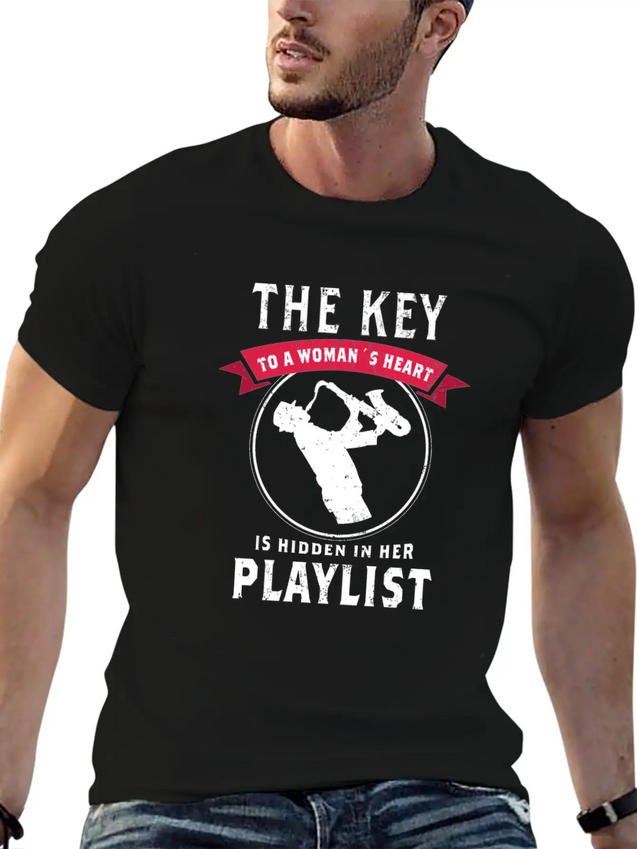 Blues Saxophone Design For Blues Girl Lightweight Cotton T-Shirt – Daily Comfort Graphic Shirt