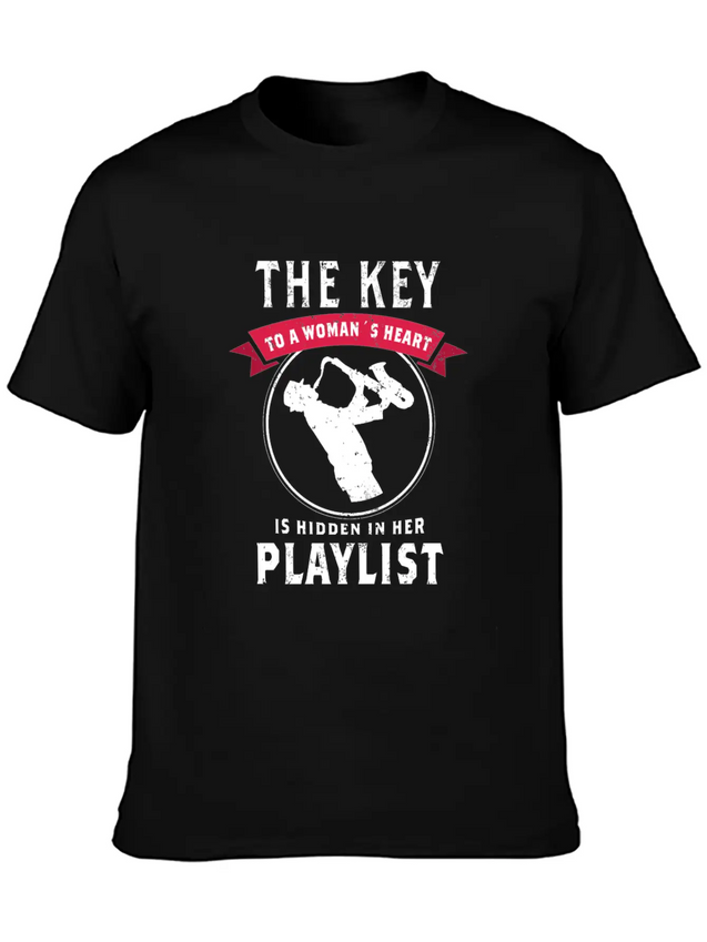 Blues Saxophone Design For Blues Girl Lightweight Cotton T-Shirt – Daily Comfort Graphic Shirt