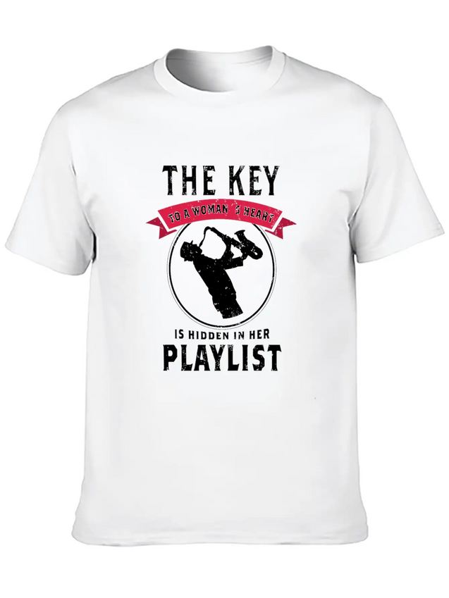 Blues Saxophone Design For Blues Girl Lightweight Cotton T-Shirt – Daily Comfort Graphic Shirt