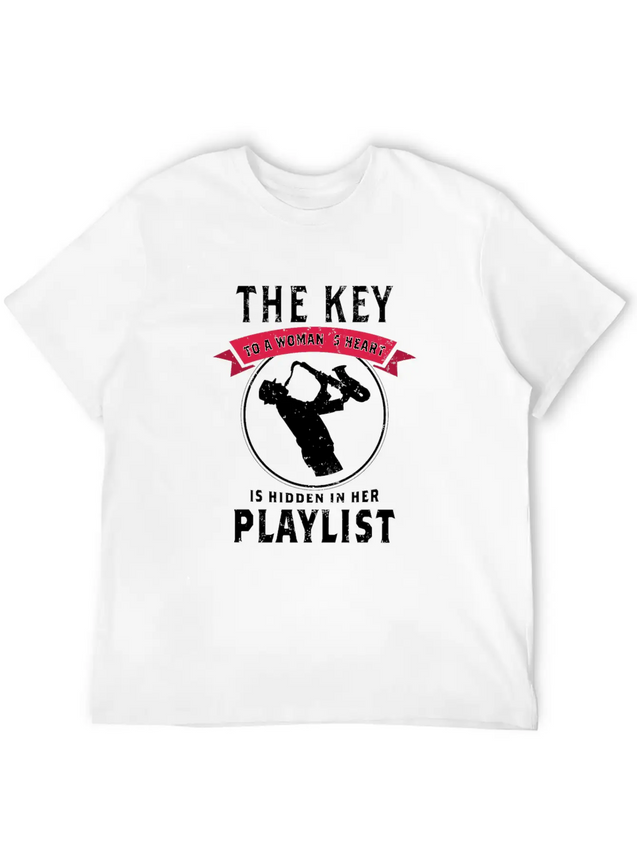 Blues Saxophone Design For Blues Girl Lightweight Cotton T-Shirt – Daily Comfort Graphic Shirt