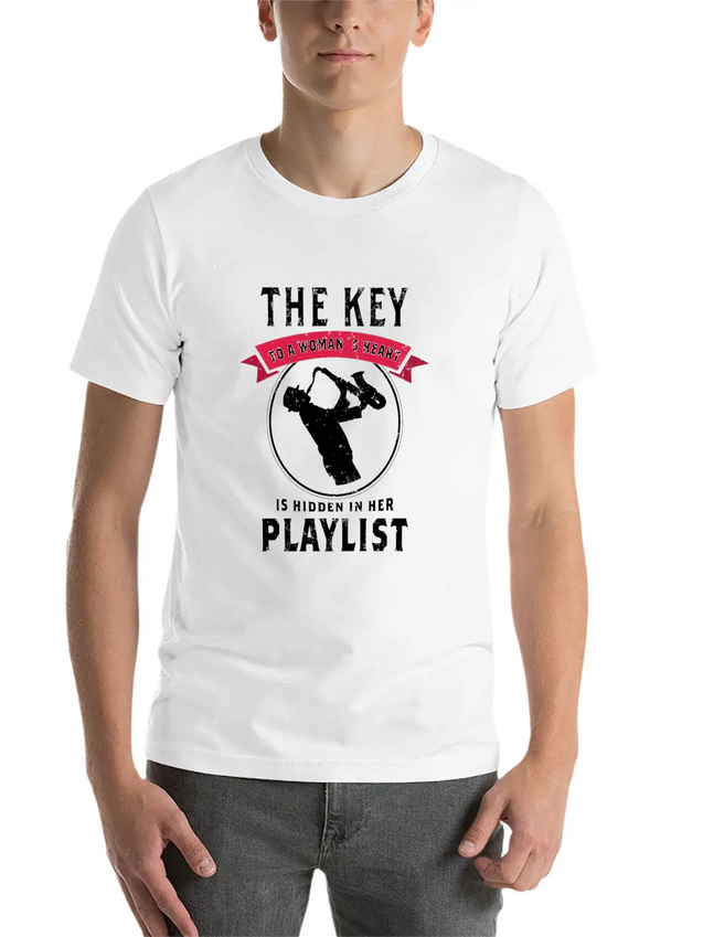 Blues Saxophone Design For Blues Girl Lightweight Cotton T-Shirt – Daily Comfort Graphic Shirt