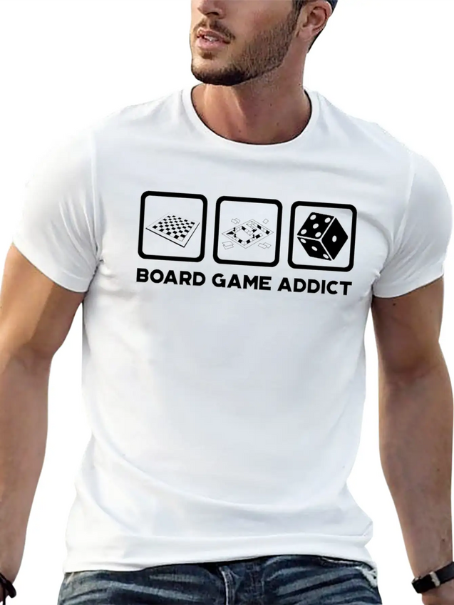 Board Game Addict Gaming Lightweight Cotton T-Shirt – Daily Comfort Graphic Shirt