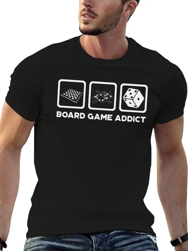 Board Game Addict Gaming Lightweight Cotton T-Shirt – Daily Comfort Graphic Shirt