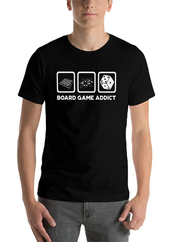 Board Game Addict Gaming Lightweight Cotton T-Shirt – Daily Comfort Graphic Shirt
