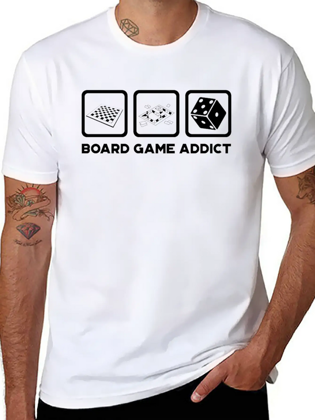 Board Game Addict Gaming Lightweight Cotton T-Shirt – Daily Comfort Graphic Shirt