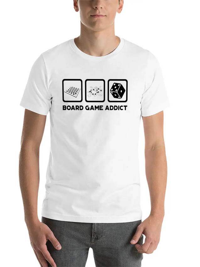 Board Game Addict Gaming Lightweight Cotton T-Shirt – Daily Comfort Graphic Shirt