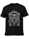 Boho Elephant Design Lightweight Cotton T-Shirt – Daily Comfort Graphic Shirt