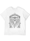 Boho Elephant Design Lightweight Cotton T-Shirt – Daily Comfort Graphic Shirt