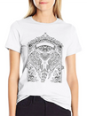 Boho Elephant Design Lightweight Cotton T-Shirt – Daily Comfort Graphic Shirt