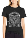 Boho Elephant Design Lightweight Cotton T-Shirt – Daily Comfort Graphic Shirt