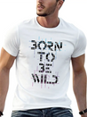 Born Be Wild Typography Lightweight Cotton T-Shirt – Daily Comfort Graphic Shirt