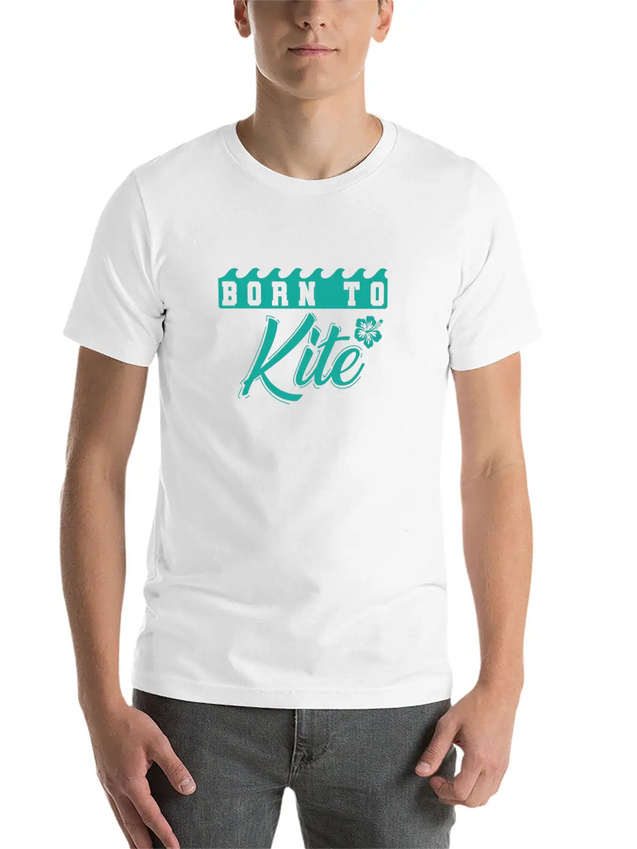 Born To Kite Waves And Wind Lightweight Cotton T-Shirt – Daily Comfort Graphic Shirt