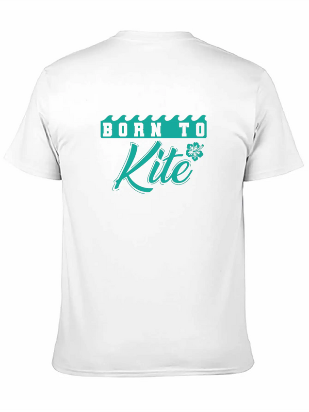 Born To Kite Waves And Wind Lightweight Cotton T-Shirt – Daily Comfort Graphic Shirt