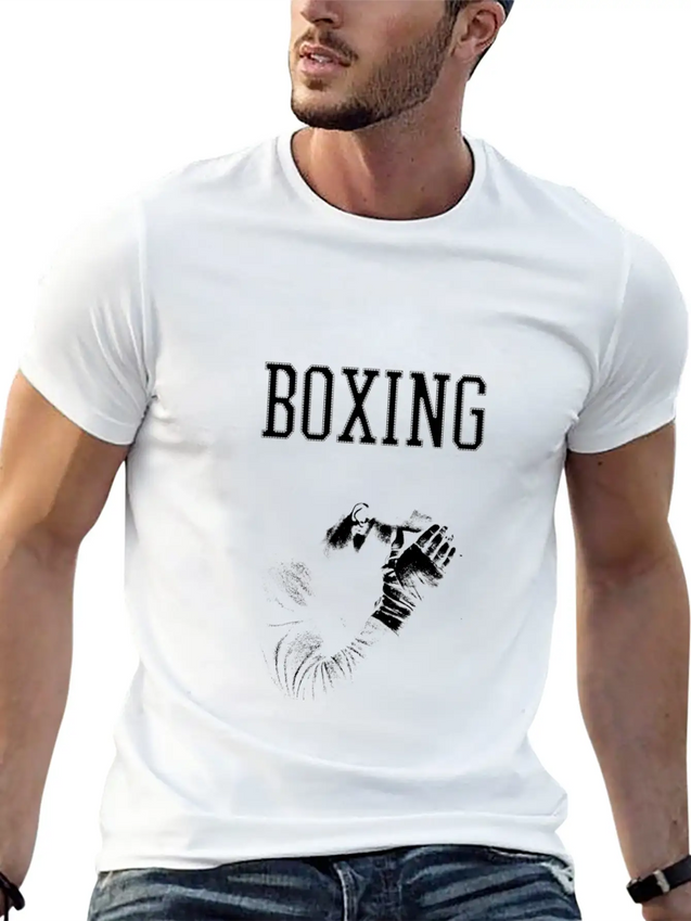 Boxing Lightweight Cotton T-Shirt – Daily Comfort Graphic Shirt