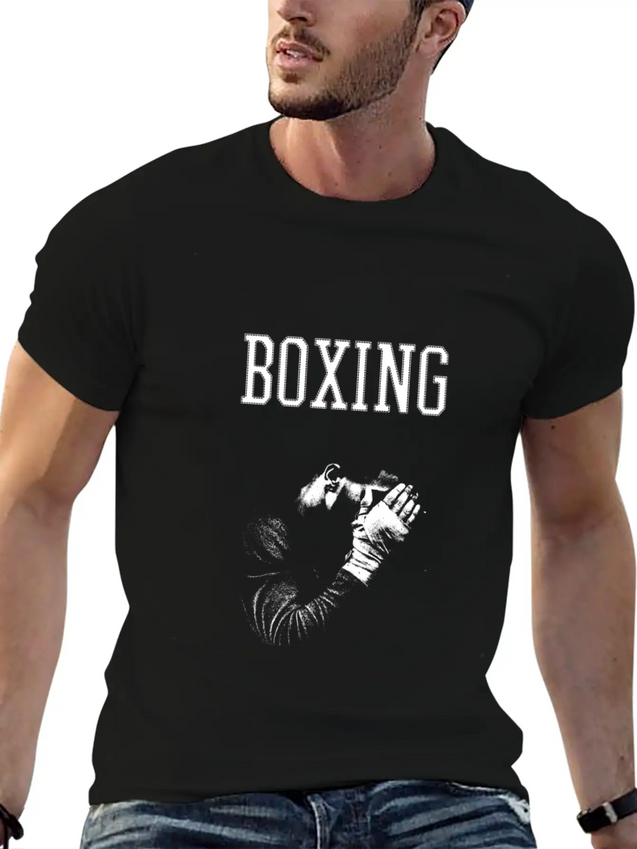 Boxing Lightweight Cotton T-Shirt – Daily Comfort Graphic Shirt