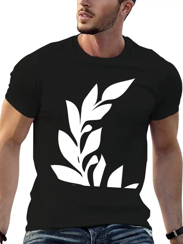 Branch Of Leaves Lightweight Cotton T-Shirt – Daily Comfort Graphic Shirt
