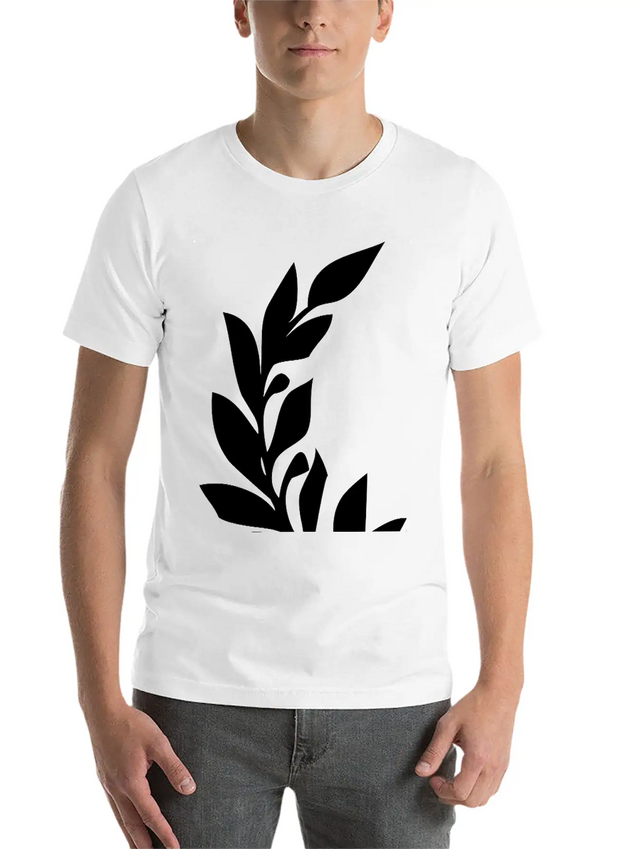 Branch Of Leaves Lightweight Cotton T-Shirt – Daily Comfort Graphic Shirt