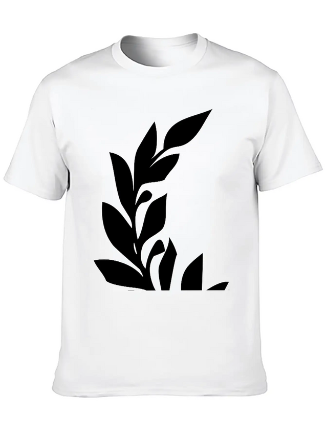 Branch Of Leaves Lightweight Cotton T-Shirt – Daily Comfort Graphic Shirt