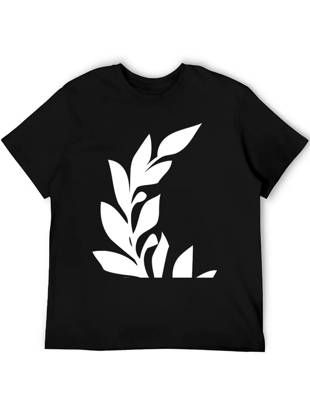 Branch Of Leaves Lightweight Cotton T-Shirt – Daily Comfort Graphic Shirt