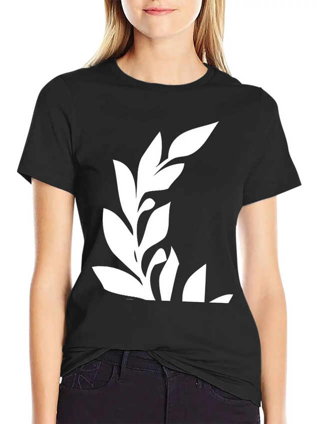 Branch Of Leaves Lightweight Cotton T-Shirt – Daily Comfort Graphic Shirt