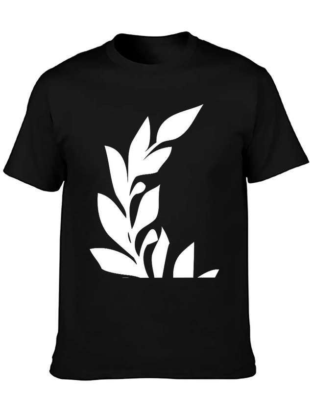 Branch Of Leaves Lightweight Cotton T-Shirt – Daily Comfort Graphic Shirt