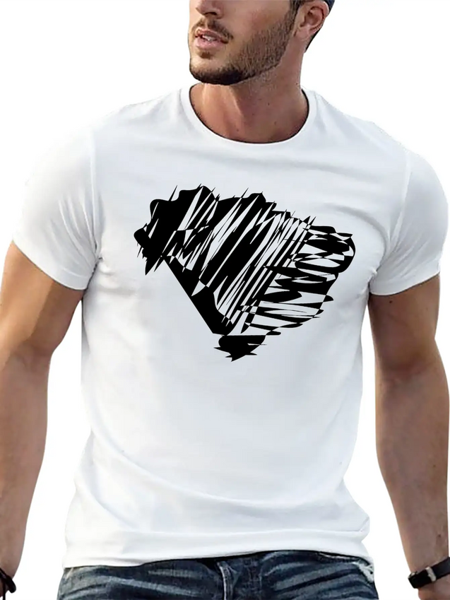 Brasil Map Scribbled Lightweight Cotton T-Shirt – Daily Comfort Graphic Shirt