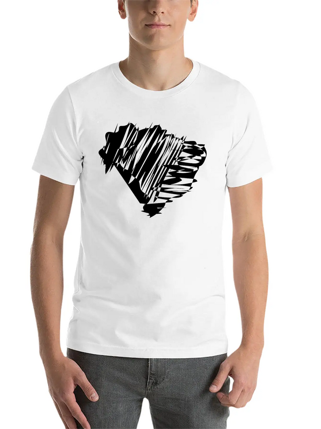 Brasil Map Scribbled Lightweight Cotton T-Shirt – Daily Comfort Graphic Shirt