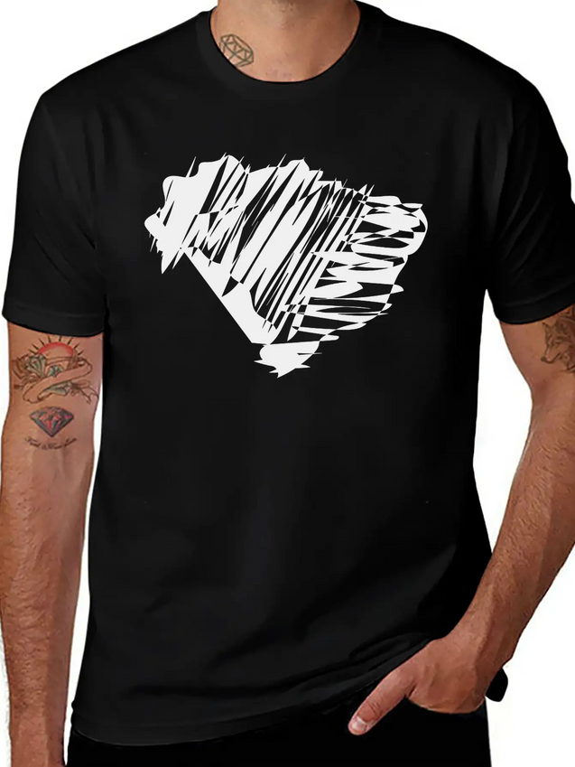 Brasil Map Scribbled Lightweight Cotton T-Shirt – Daily Comfort Graphic Shirt