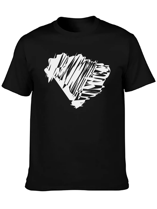 Brasil Map Scribbled Lightweight Cotton T-Shirt – Daily Comfort Graphic Shirt