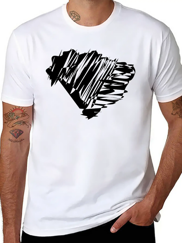 Brasil Map Scribbled Lightweight Cotton T-Shirt – Daily Comfort Graphic Shirt