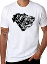 Brasil Map Scribbled Lightweight Cotton T-Shirt – Daily Comfort Graphic Shirt