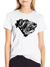 Brasil Map Scribbled Lightweight Cotton T-Shirt – Daily Comfort Graphic Shirt