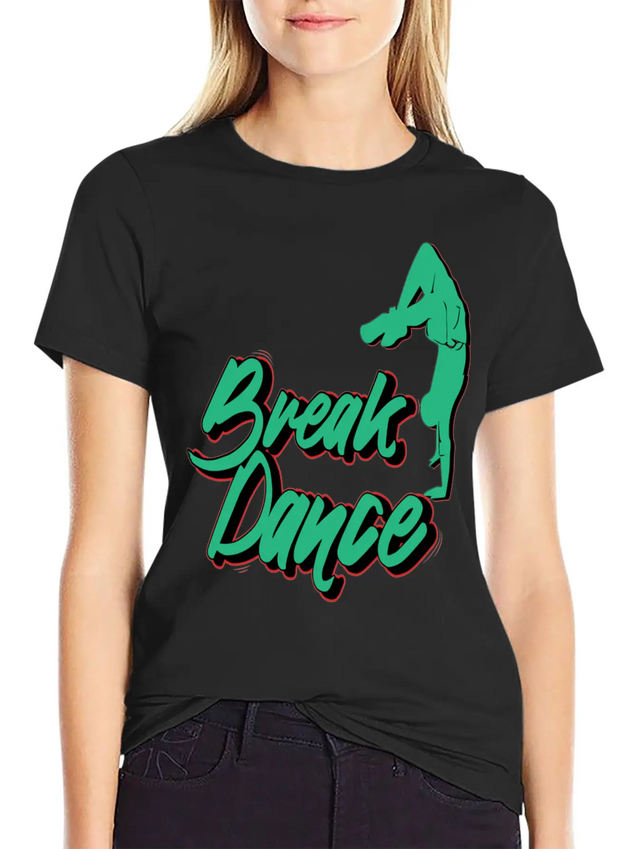 Breakdance Streetdance Hip Hop Lightweight Cotton T-Shirt – Daily Comfort Graphic Shirt
