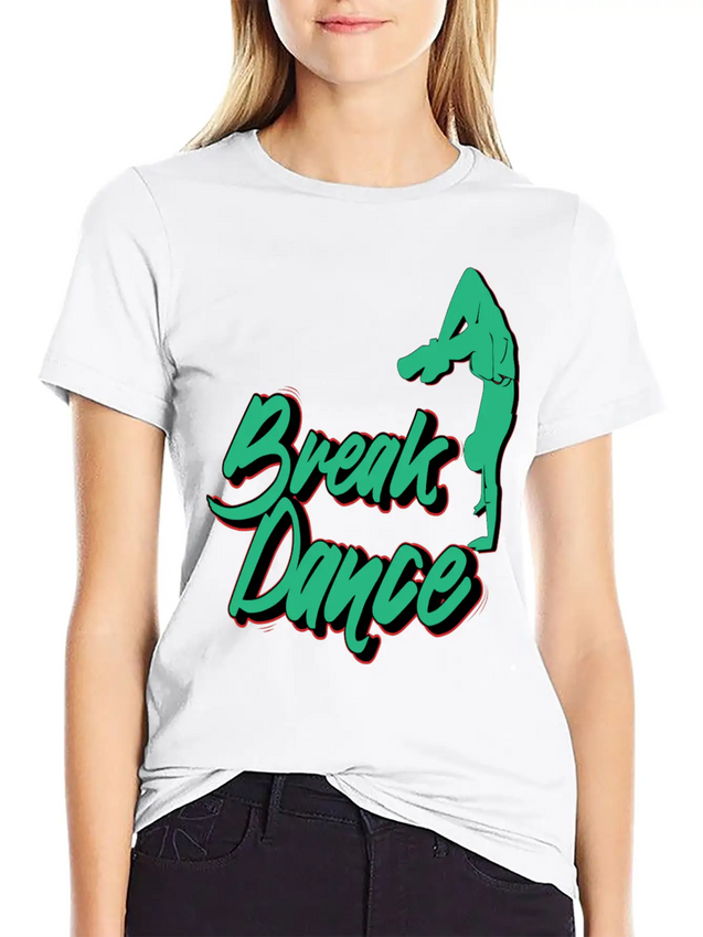 Breakdance Streetdance Hip Hop Lightweight Cotton T-Shirt – Daily Comfort Graphic Shirt