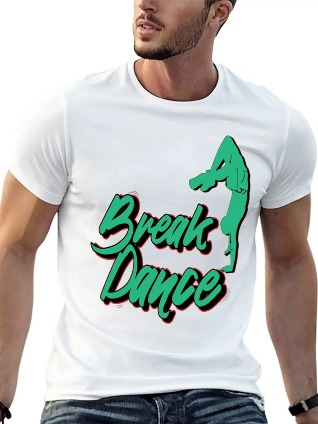 Breakdance Streetdance Hip Hop Lightweight Cotton T-Shirt – Daily Comfort Graphic Shirt