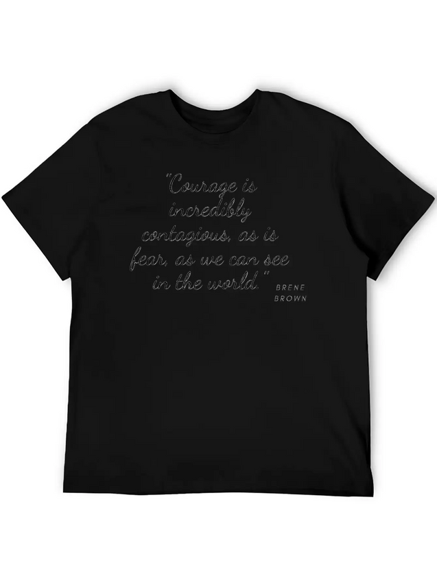 Brene Brown Quotes Lightweight Cotton T-Shirt – Daily Comfort Graphic Shirt