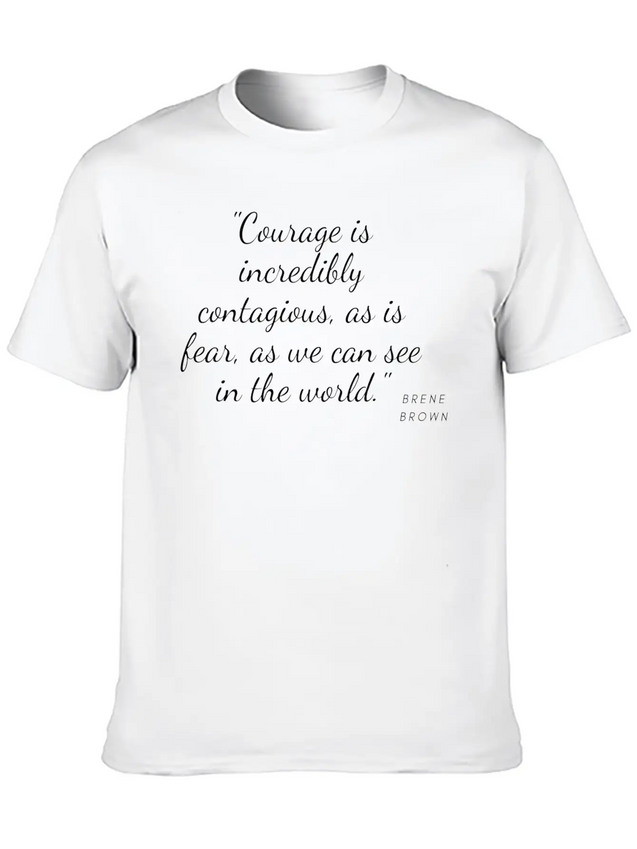 Brene Brown Quotes Lightweight Cotton T-Shirt – Daily Comfort Graphic Shirt
