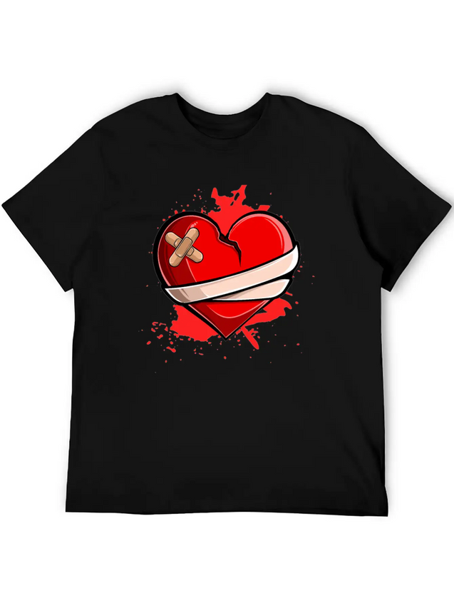 Broken Heart Breakup Divorce Ex Couple Lightweight Cotton T-Shirt – Daily Comfort Graphic Shirt