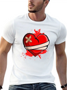 Broken Heart Breakup Divorce Ex Couple Lightweight Cotton T-Shirt – Daily Comfort Graphic Shirt