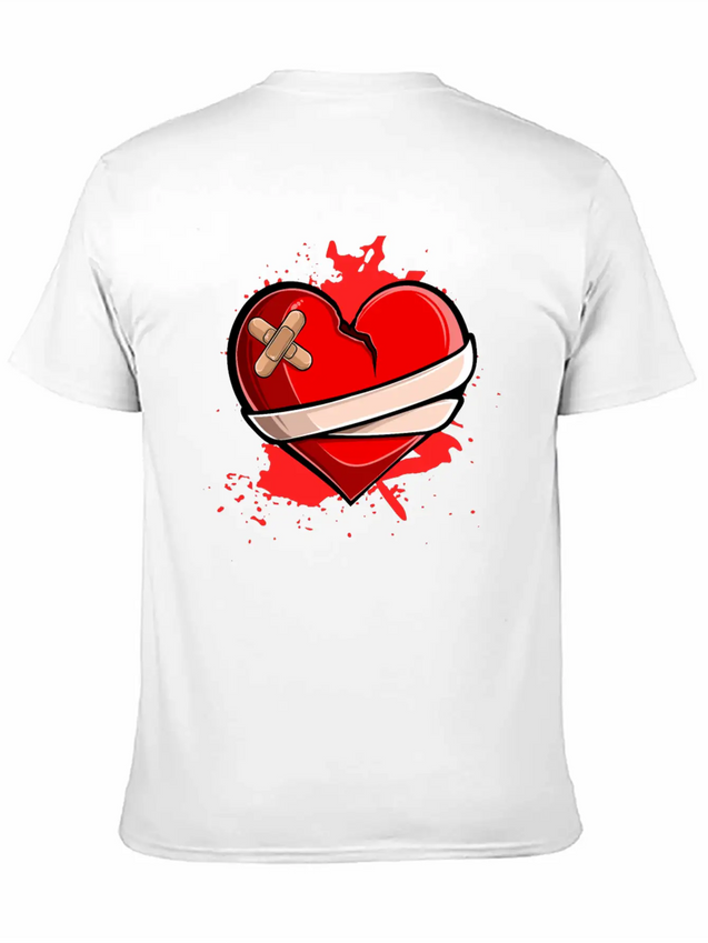 Broken Heart Breakup Divorce Ex Couple Lightweight Cotton T-Shirt – Daily Comfort Graphic Shirt
