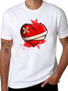 Broken Heart Breakup Divorce Ex Couple Lightweight Cotton T-Shirt – Daily Comfort Graphic Shirt