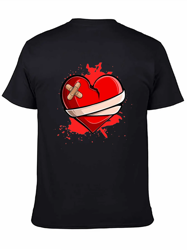 Broken Heart Breakup Divorce Ex Couple Lightweight Cotton T-Shirt – Daily Comfort Graphic Shirt