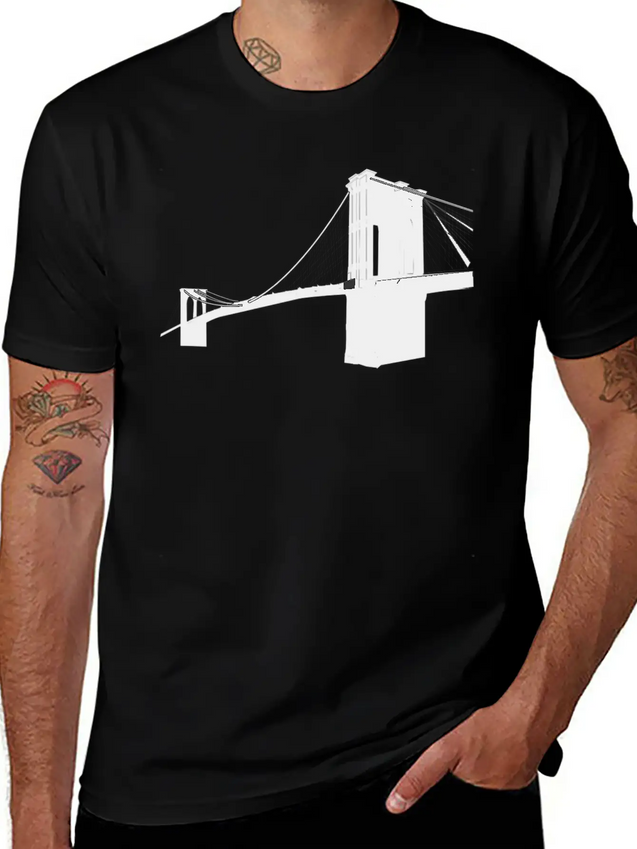 Brooklyn Bridge Lightweight Cotton T-Shirt – Daily Comfort Graphic Shirt