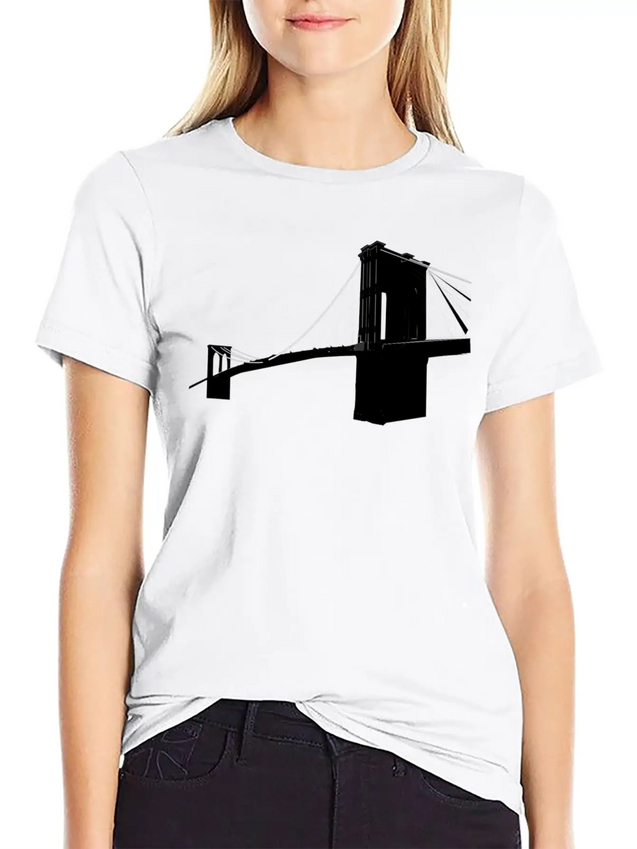 Brooklyn Bridge Lightweight Cotton T-Shirt – Daily Comfort Graphic Shirt