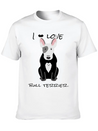 Bull Terrier T ShirtI Love Bull Terrier DOGS Lightweight Cotton T-Shirt – Daily Comfort Graphic Shirt