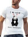 Bull Terrier T ShirtI Love Bull Terrier DOGS Lightweight Cotton T-Shirt – Daily Comfort Graphic Shirt