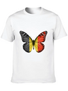 Butterfly Flag Of Belgium Lightweight Cotton T-Shirt – Daily Comfort Graphic Shirt