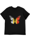 Butterfly Flag Of Belgium Lightweight Cotton T-Shirt – Daily Comfort Graphic Shirt