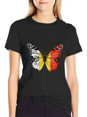Butterfly Flag Of Belgium Lightweight Cotton T-Shirt – Daily Comfort Graphic Shirt
